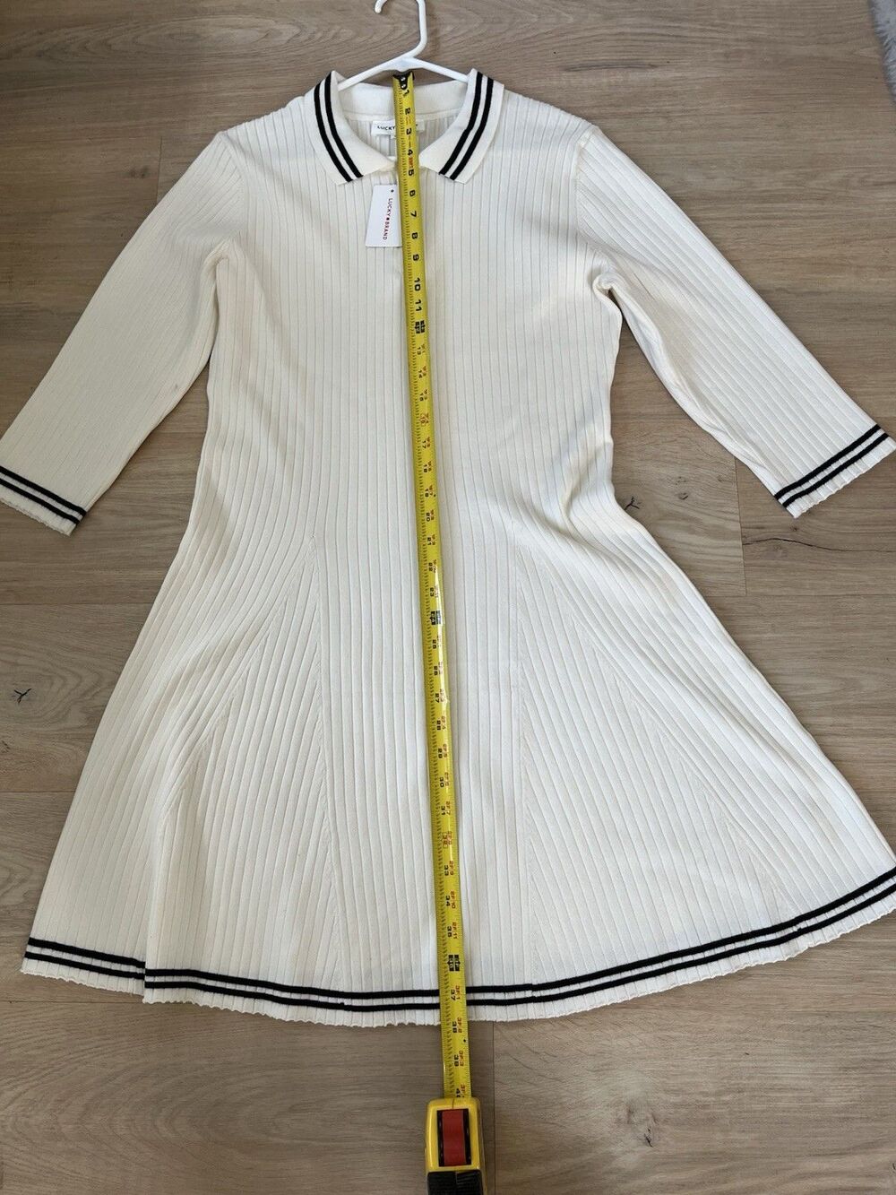 Lucky Brand Women's Knee Length Sporty Shirt Dress Ivory/ White Size XL - Picture 4 of 5